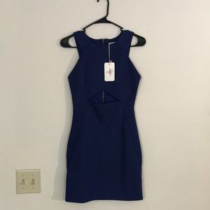 Navy blue dress with cut out